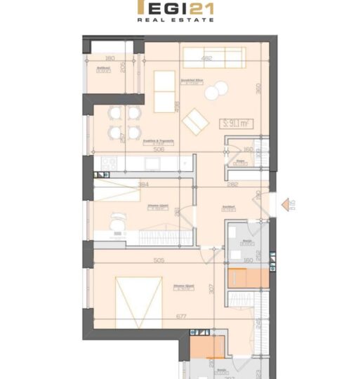Banesë 91.1m² për SHITJE, Aktash
