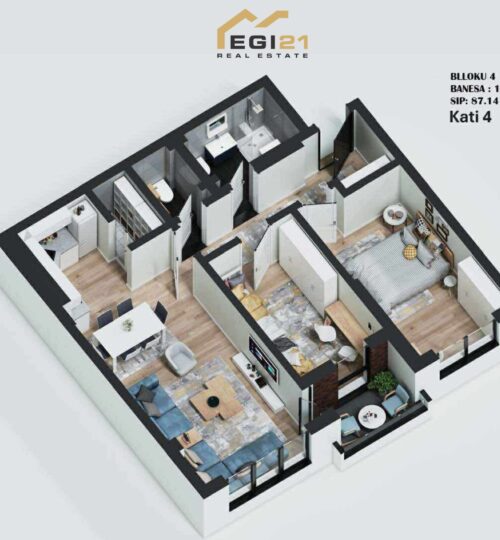 Banesë 87.14m² për SHITJE, Prishtina e Re