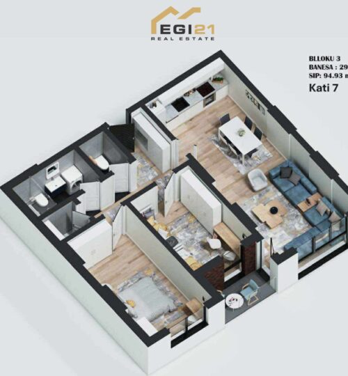 Banesë 94.93m² për SHITJE, Prishtina e Re