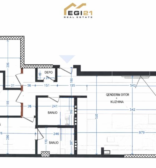 Zyrë 111m² për QIRA, Muharrem Fejza