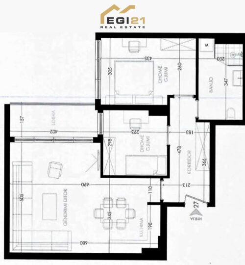 Banesë 75.5m² për SHITJE-  Mati 1, Kodrina