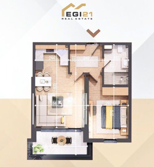 Banesë 56.52m²  për #SHITJE –  Mitrovicë