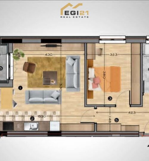 Banesë 63.25m² për #SHITJE  –  Mati 1, Prishtinë