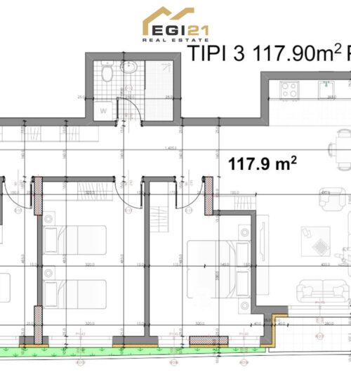 Banesë për #SHITJE 117.90m² – Rruga C, Prishtinë