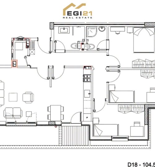 Banesë për #SHITJE 104.55m² – Kompleksi Prishtina Stars, Emshir