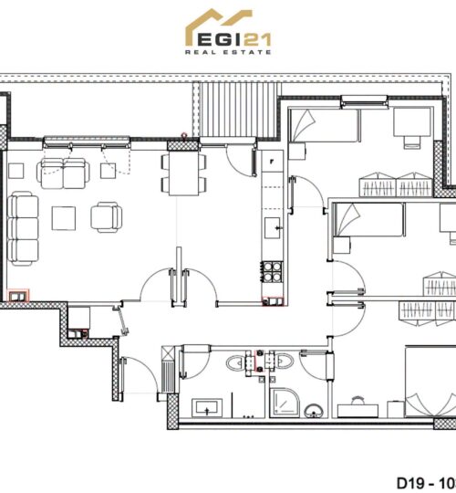 Banesë për #SHITJE 103.46m² – Kompleksi Prishtina Stars, Emshir